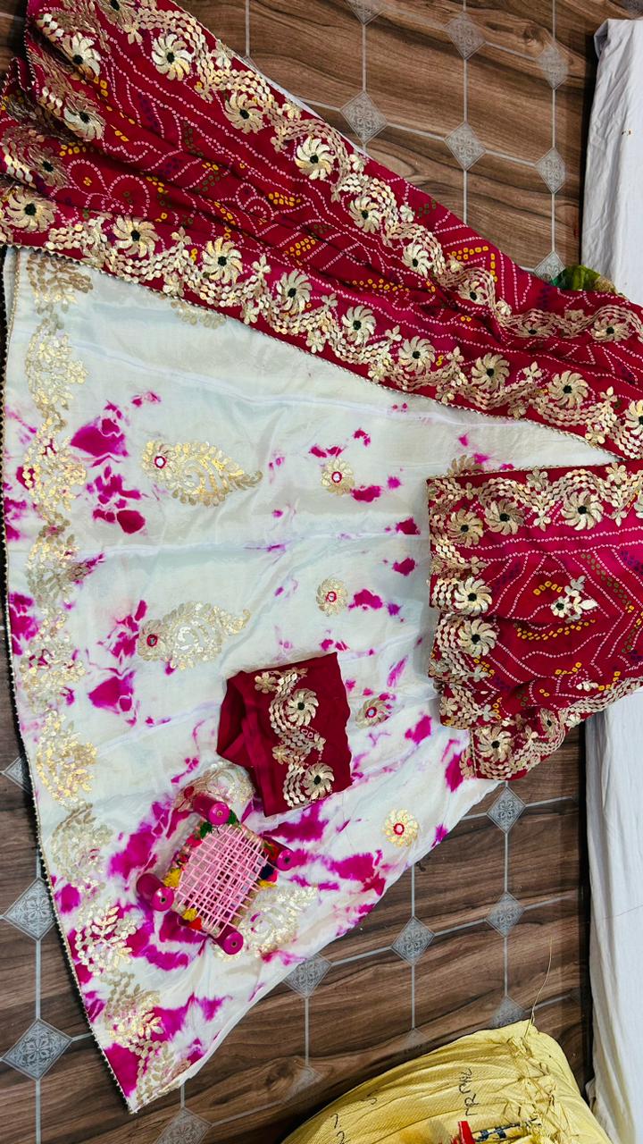 Rajasthani Traditional Chunari Gottapatti Lehenga Choli