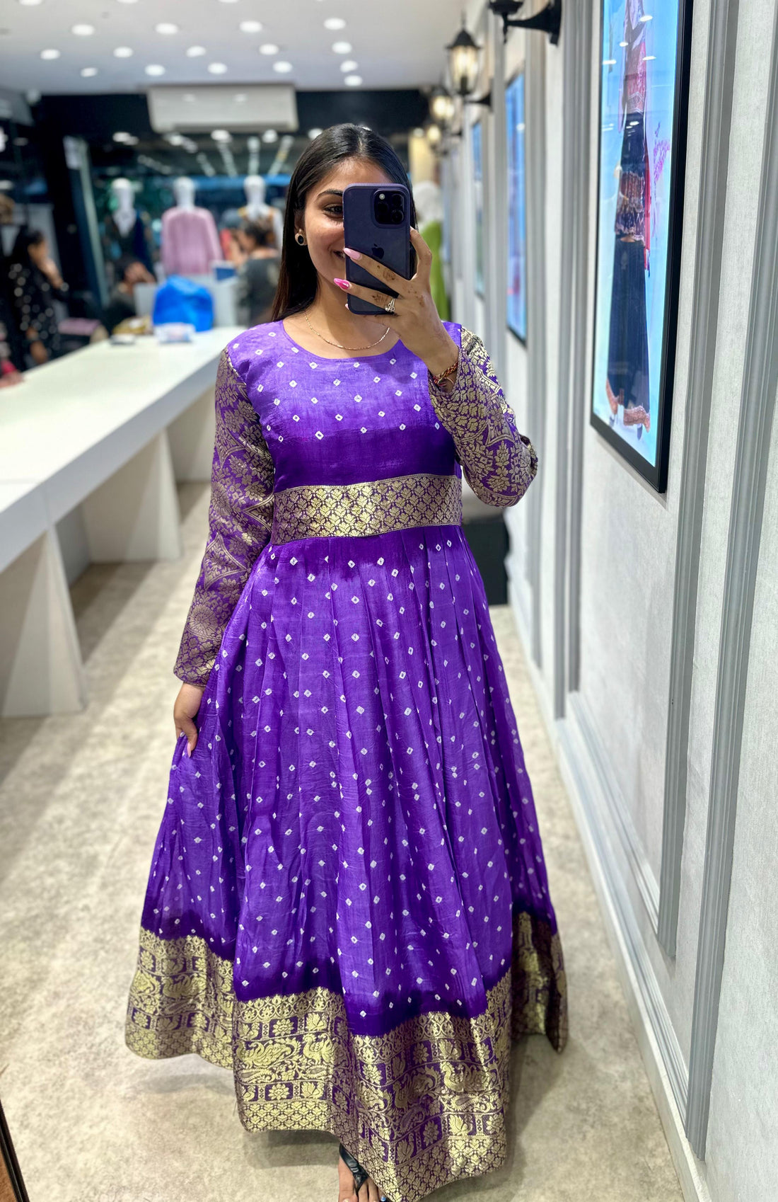 Beautiful Designer Kid's Kanjiveram Silk Gwon