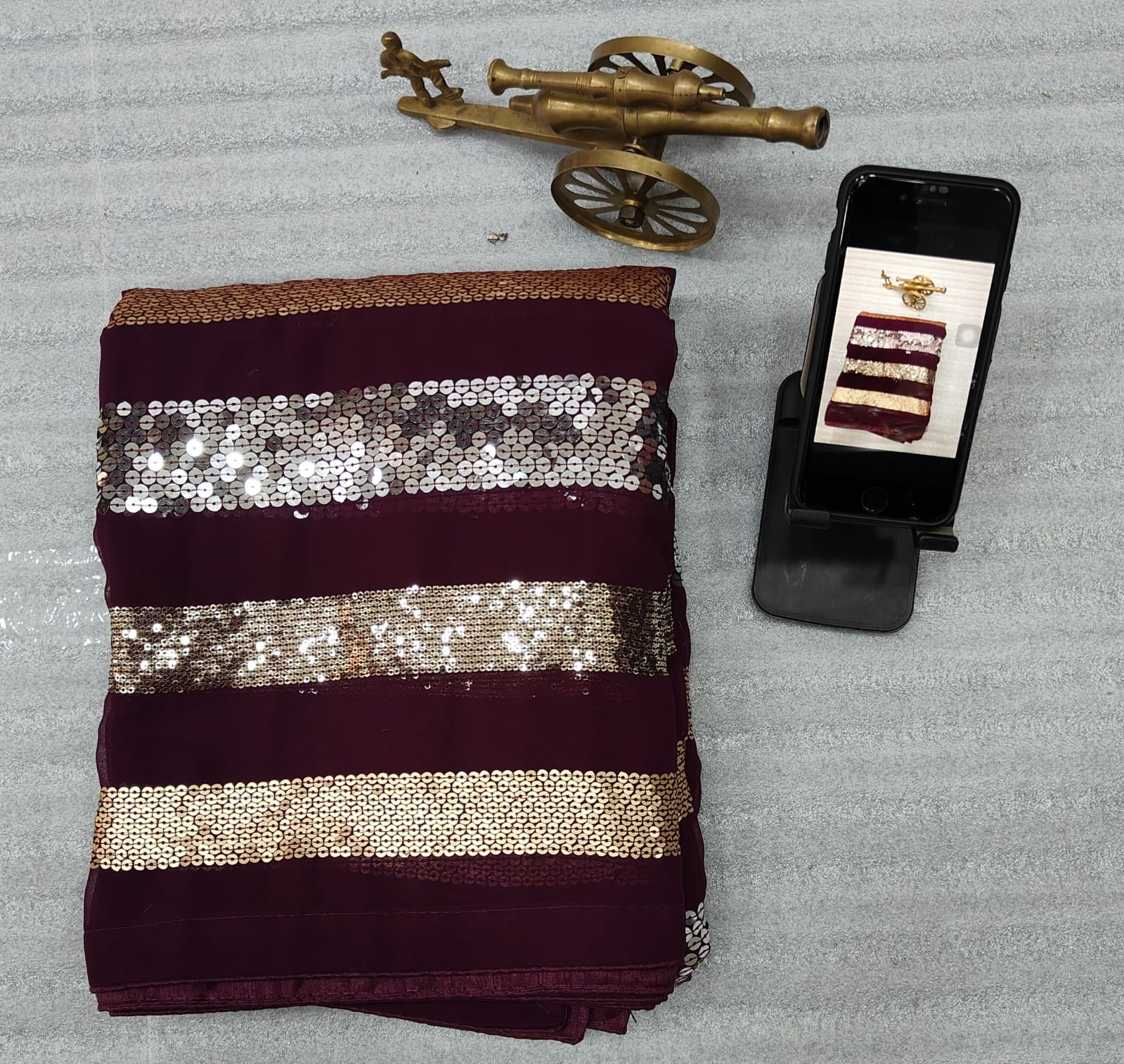 Beautiful Designer Heavy Georgette Sequence Saree