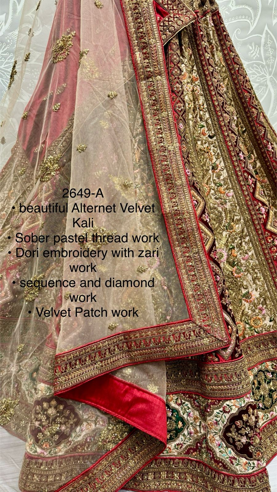 Beautiful Designer Velvet Sequence Dimond work Lehenga Choli