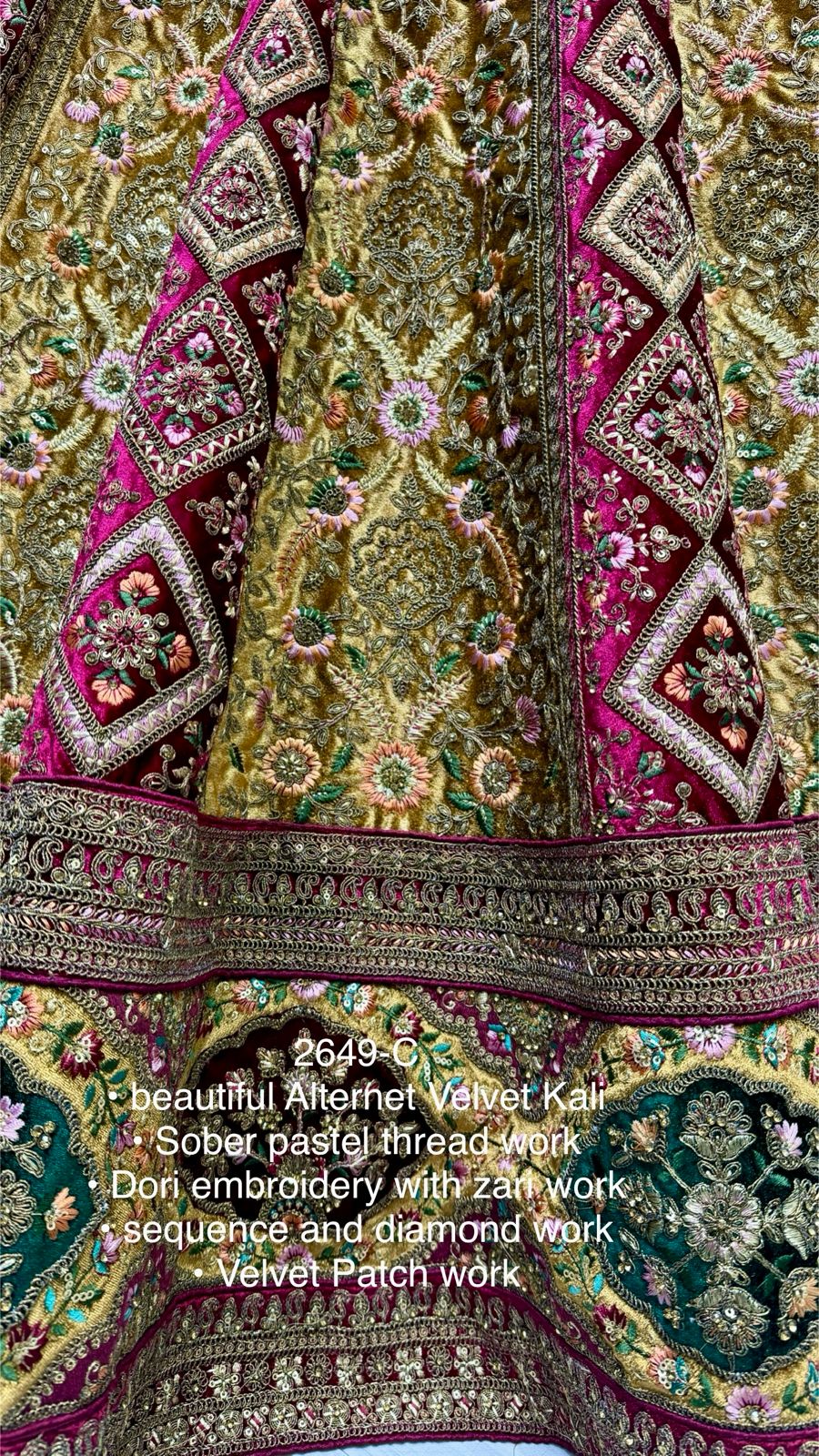 Beautiful Designer Velvet Sequence Dimond work Lehenga Choli