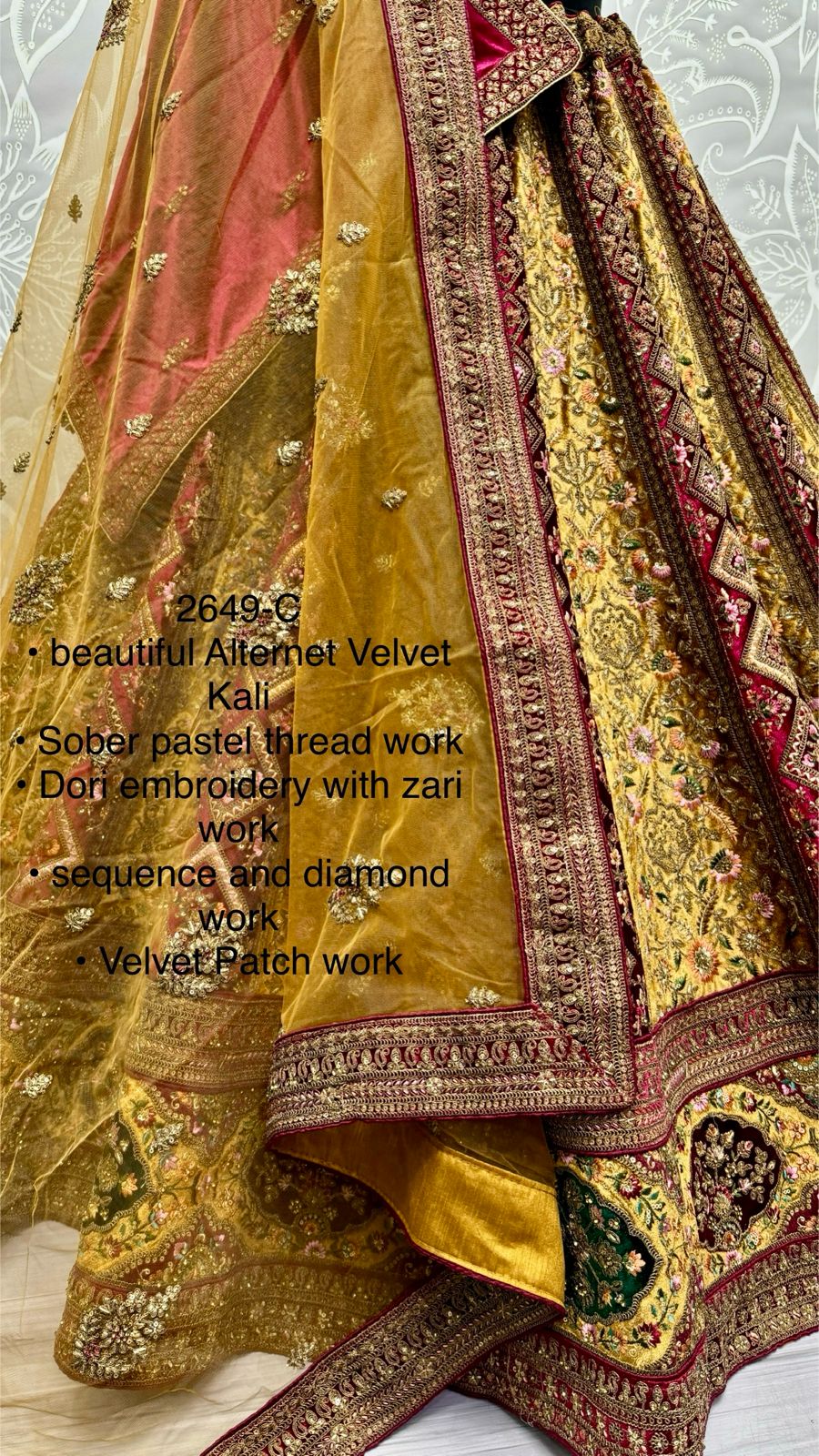 Beautiful Designer Velvet Sequence Dimond work Lehenga Choli