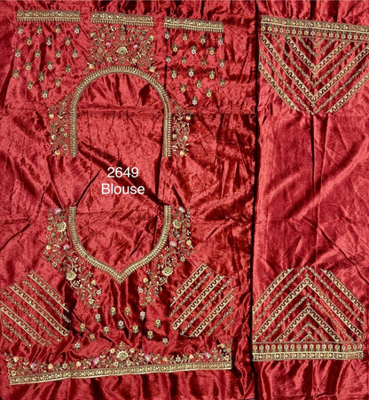 Beautiful Designer Velvet Sequence Dimond work Lehenga Choli