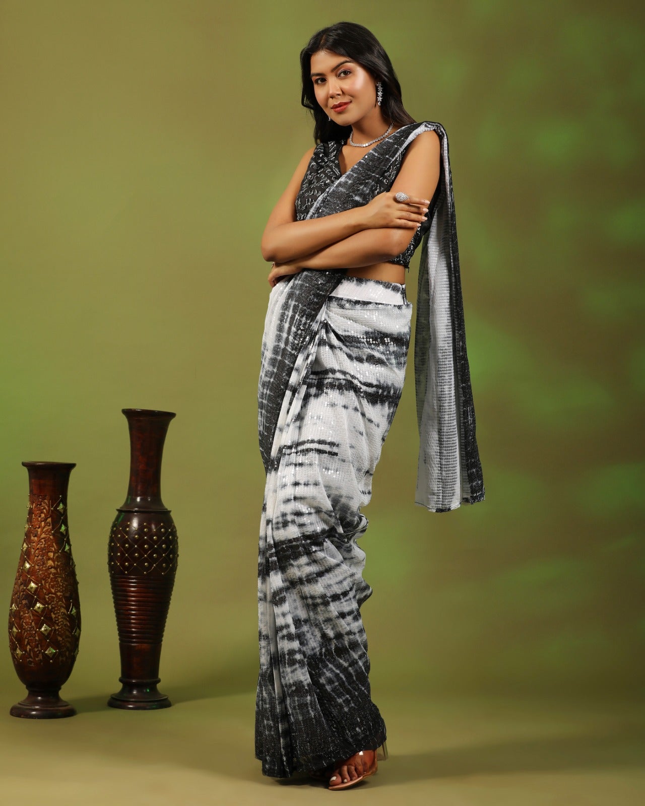 Beautiful Designer Ready To Wear Saree