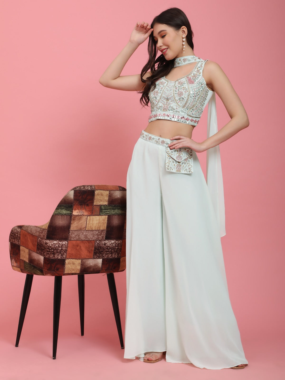 Beautiful Designer Ready To Wear Crop Top