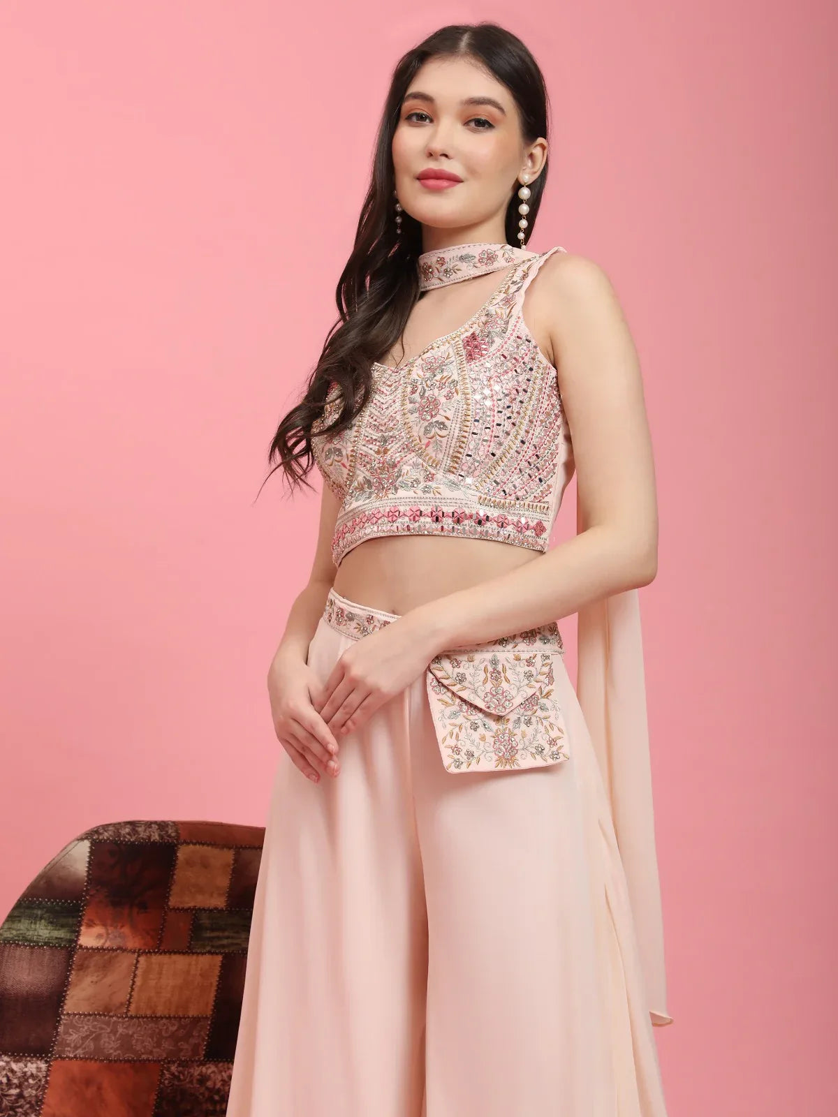 Beautiful Designer Ready To Wear Crop Top