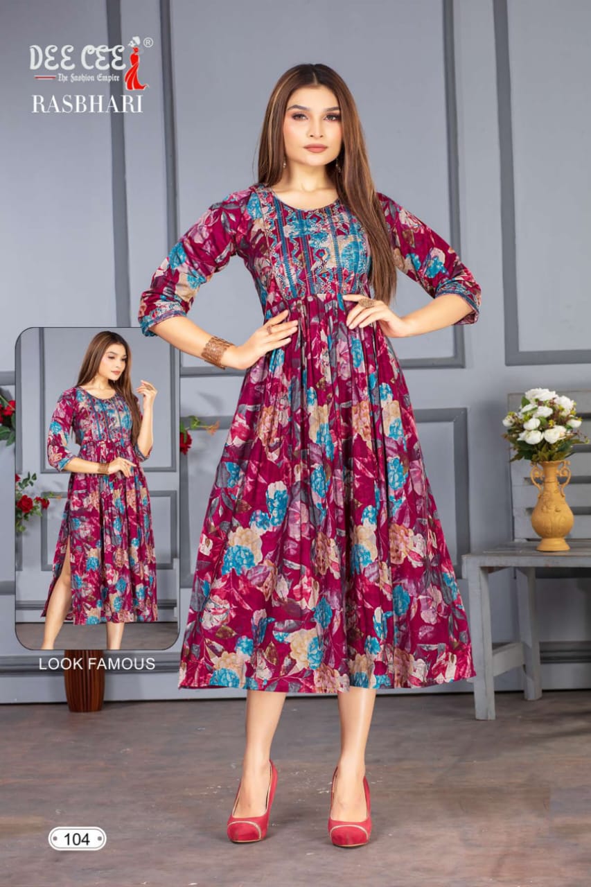 Deecee Rasbhari Flared Long Naira Kurti (575x06)