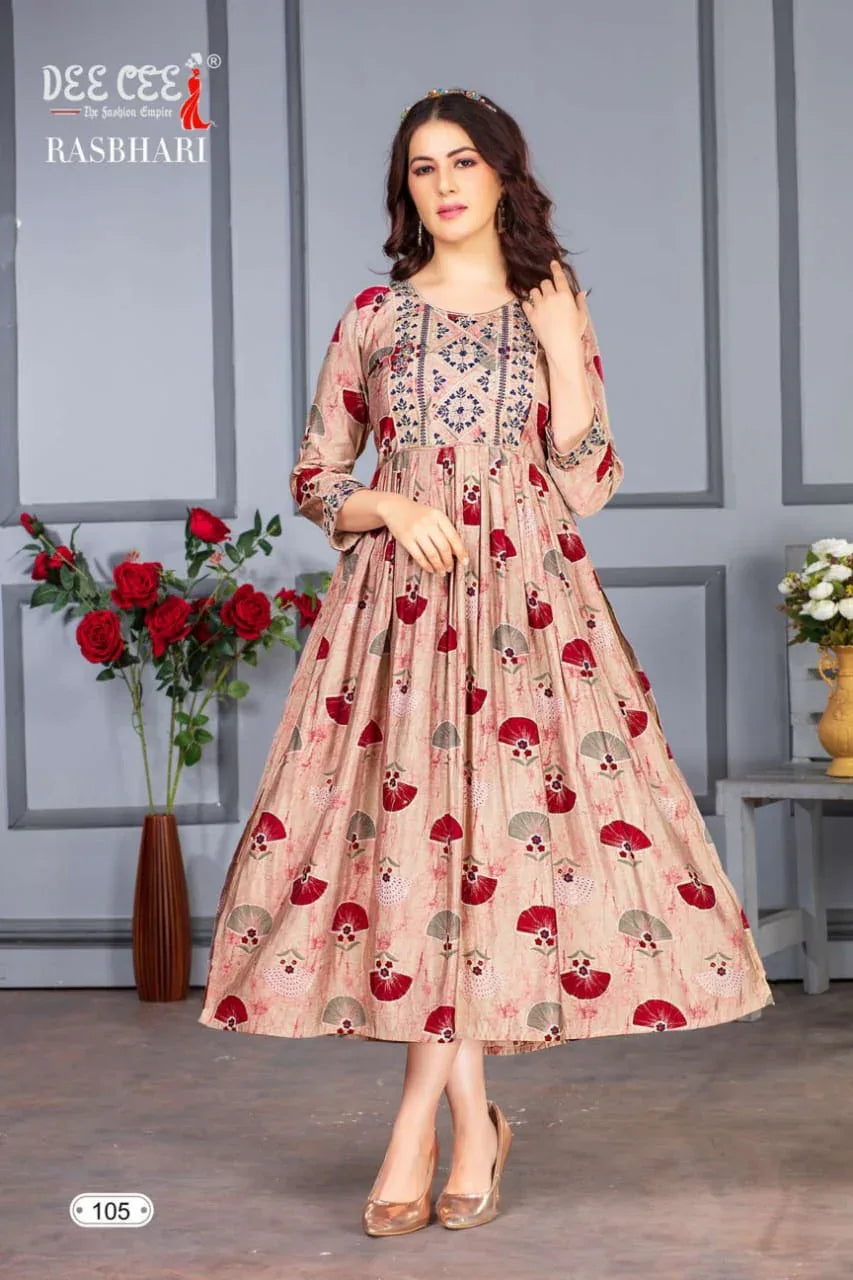 Deecee Rasbhari Flared Long Naira Kurti (575x06)