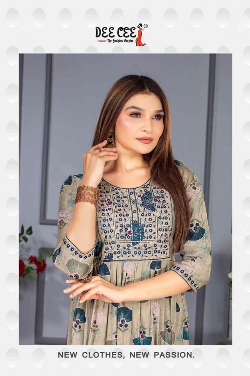 Deecee Rasbhari Flared Long Naira Kurti (575x06)