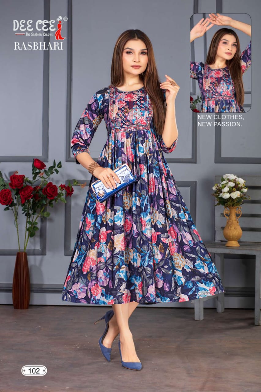 Deecee Rasbhari Flared Long Naira Kurti (575x06)