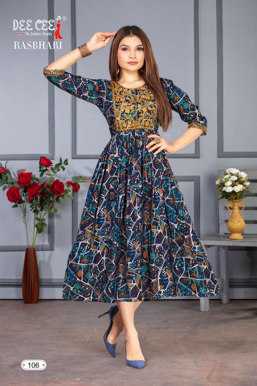 Deecee Rasbhari Flared Long Naira Kurti (575x06)