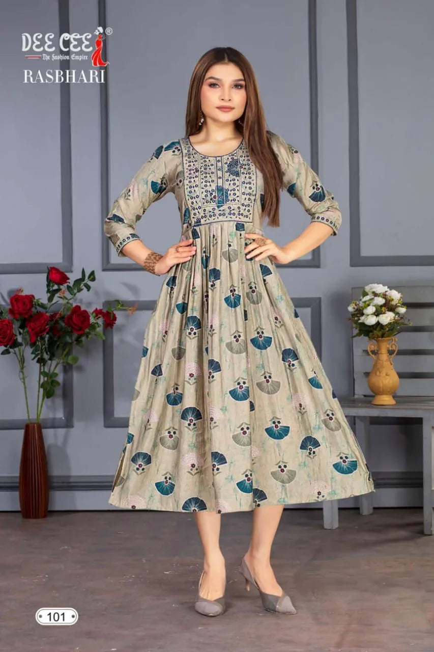 Deecee Rasbhari Flared Long Naira Kurti (575x06)
