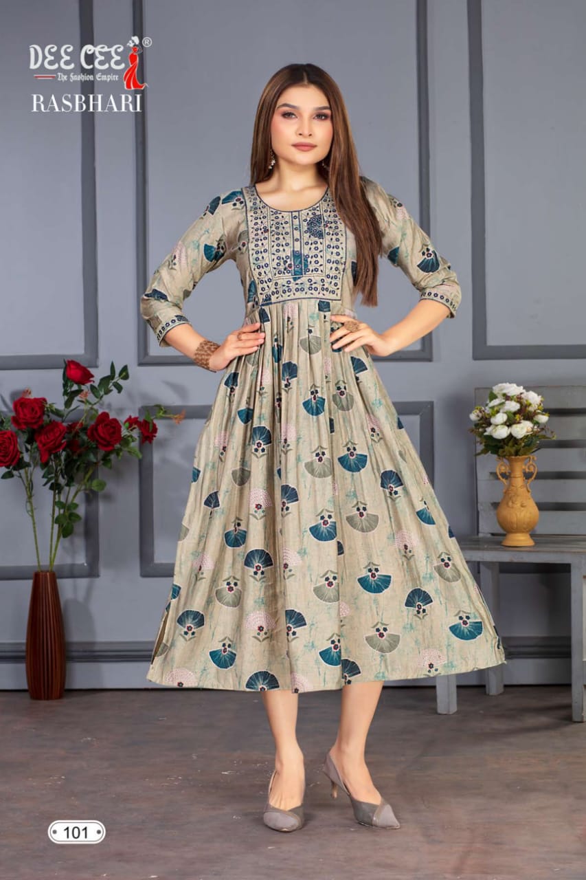 Deecee Rasbhari Flared Long Naira Kurti (575x06)