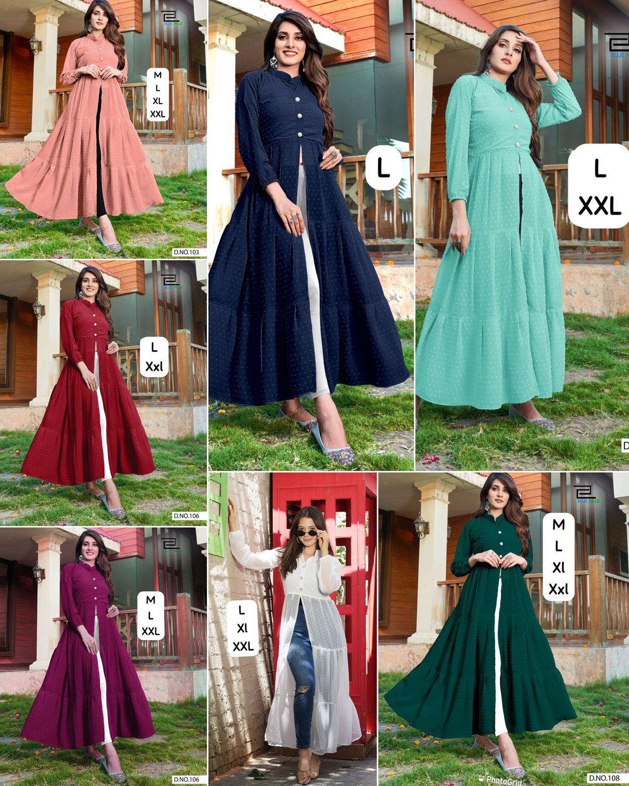 Blue Hills Zia 2.0 Designer Heavy Bubble Georgette Kurti