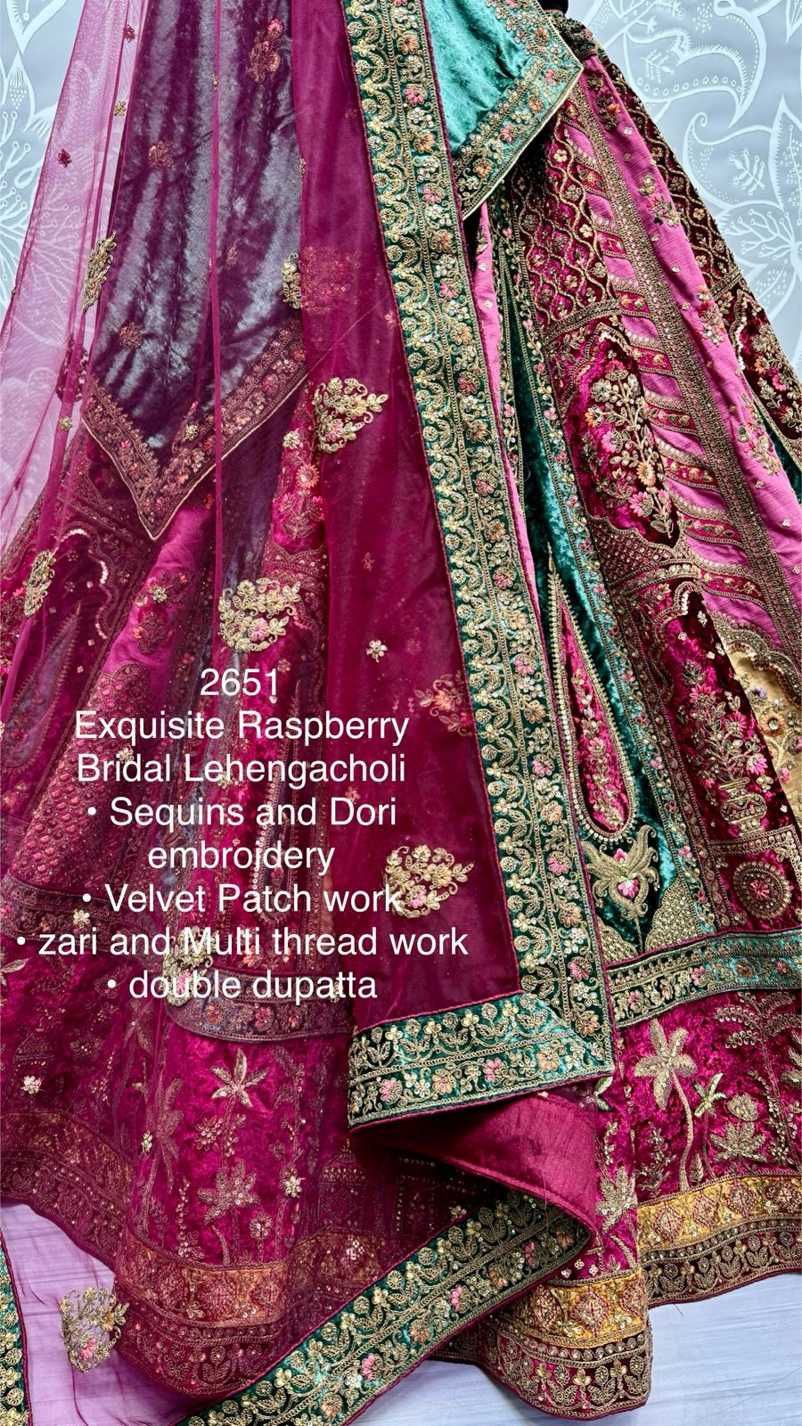 Beautiful Designer Velvet Sequence Dimond work Lehenga Choli
