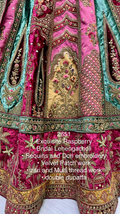 Beautiful Designer Velvet Sequence Dimond work Lehenga Choli