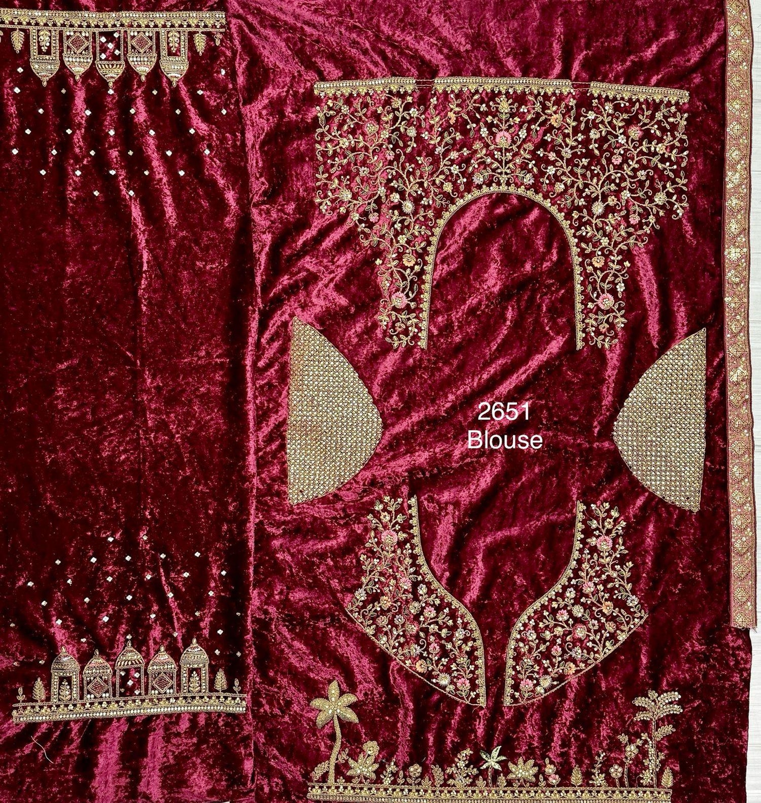 Beautiful Designer Velvet Sequence Dimond work Lehenga Choli