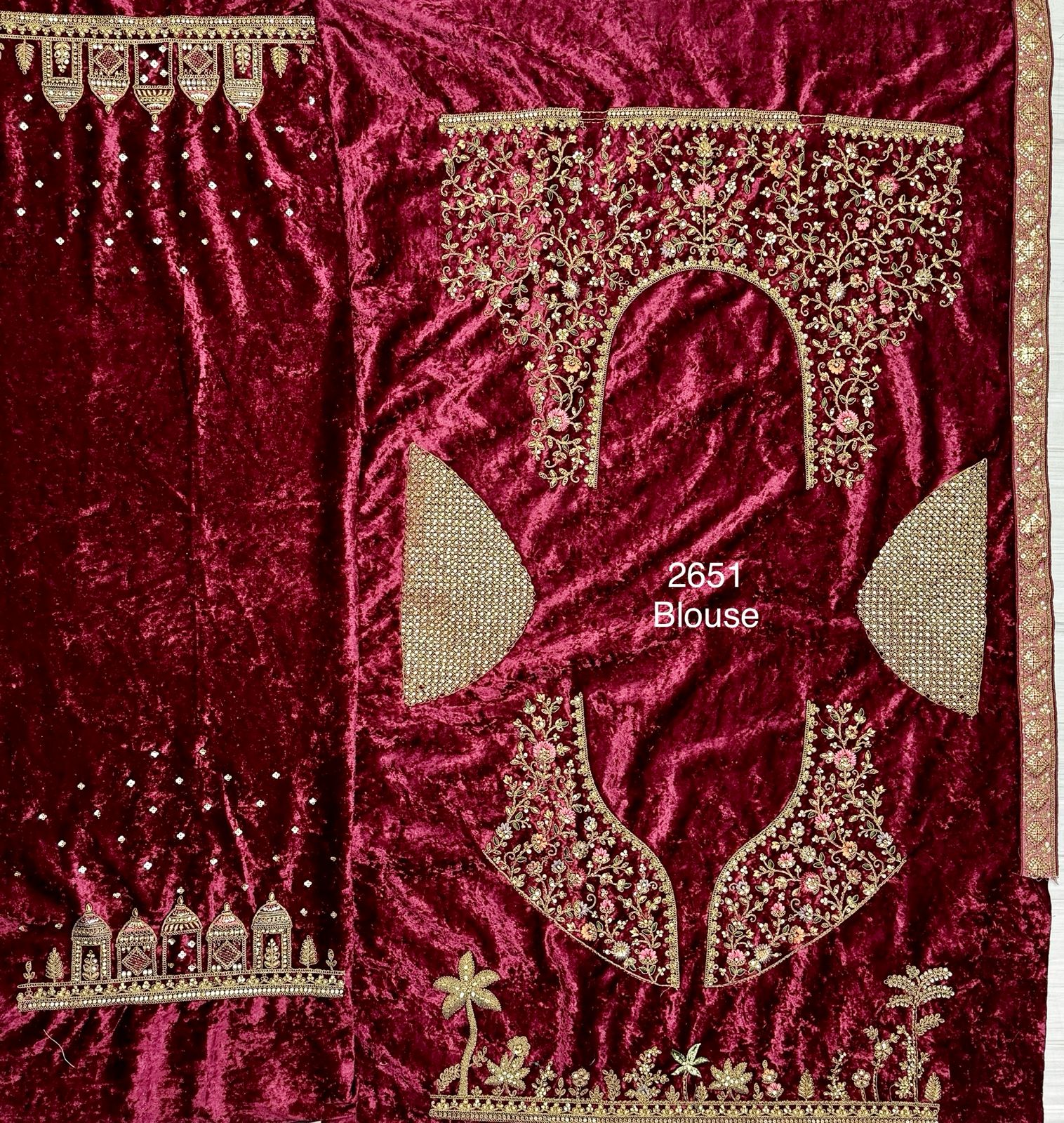 Beautiful Designer Velvet Sequence Dimond work Lehenga Choli