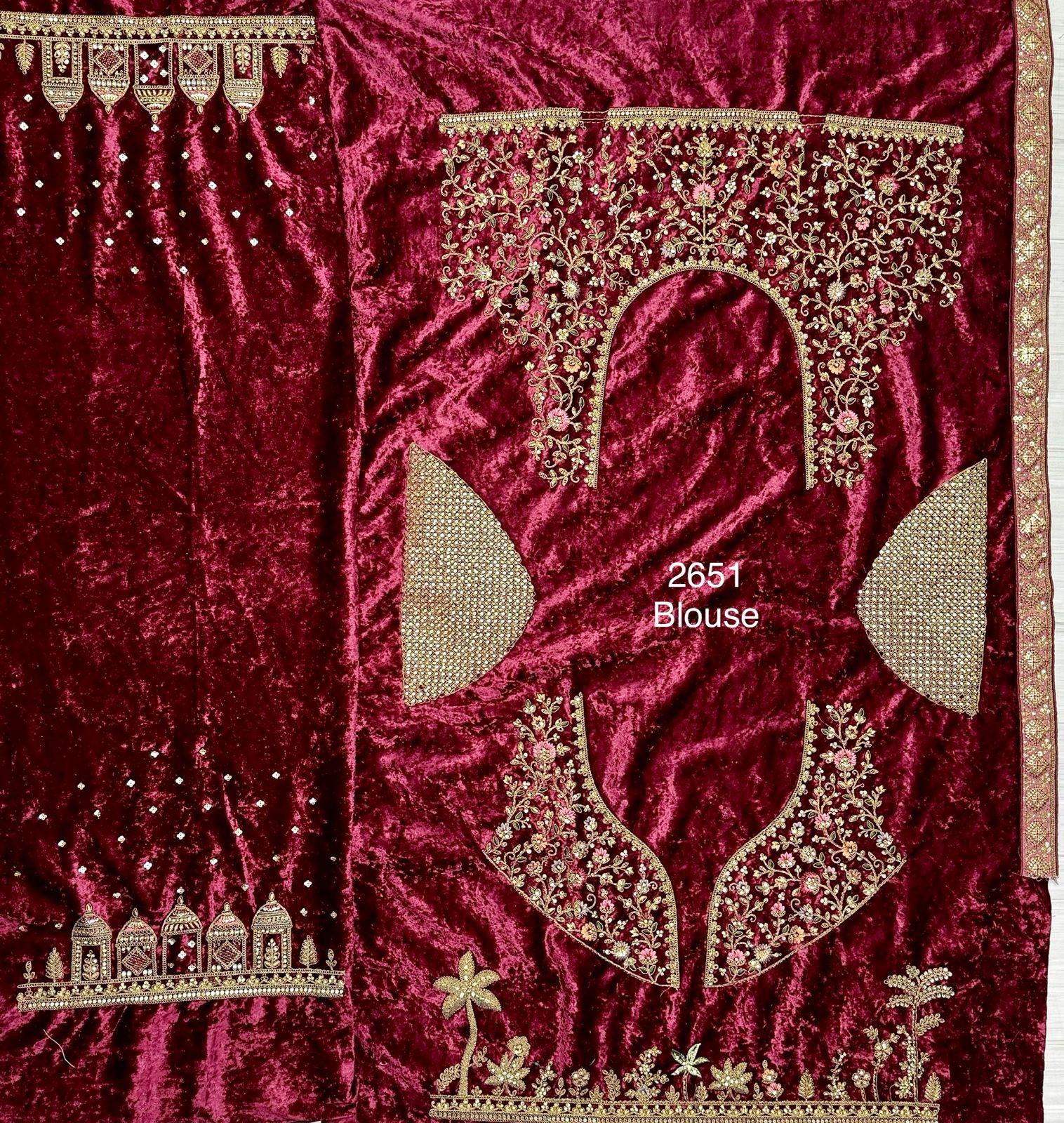 Beautiful Designer Velvet Sequence Dimond work Lehenga Choli