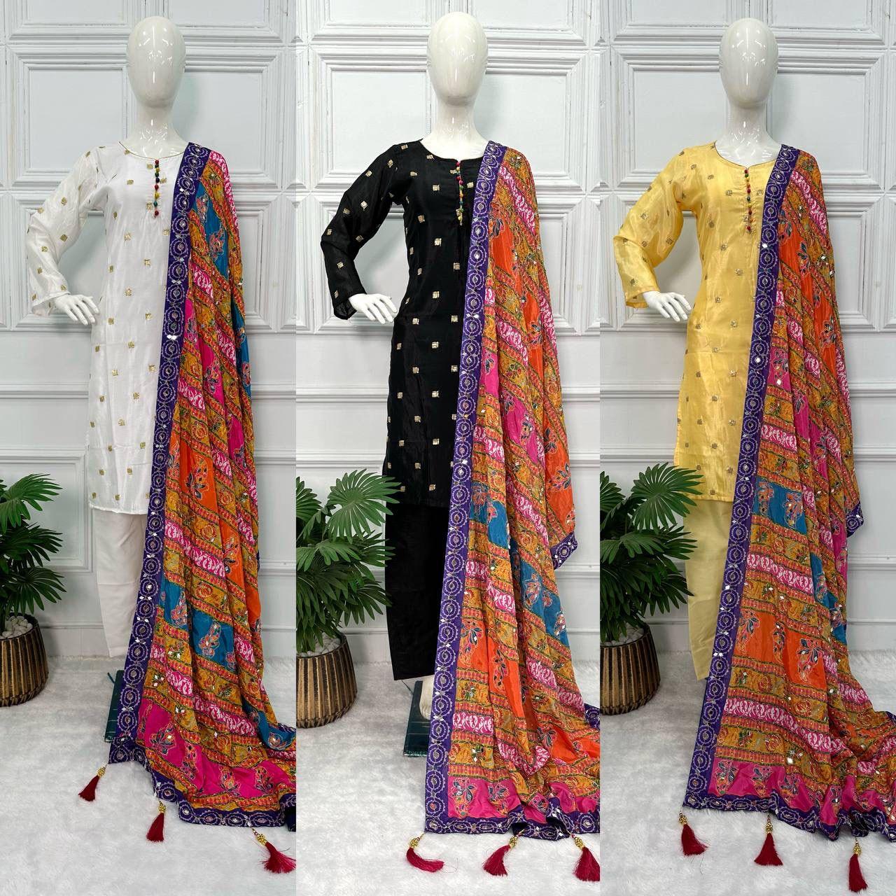Beautiful Designer Special Kurti With Dupatta &amp; Pent