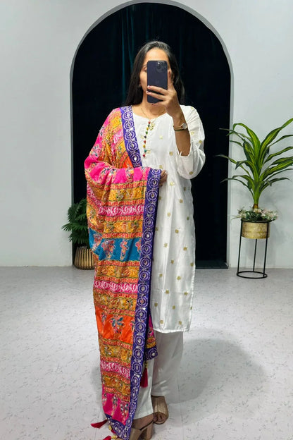 Beautiful Designer Special Kurti With Dupatta &amp; Pent