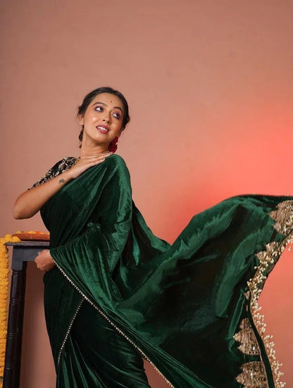 Velvet Saree