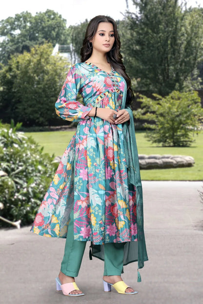 Beautiful Designer Punjabi Alia Cut Salwar Suit