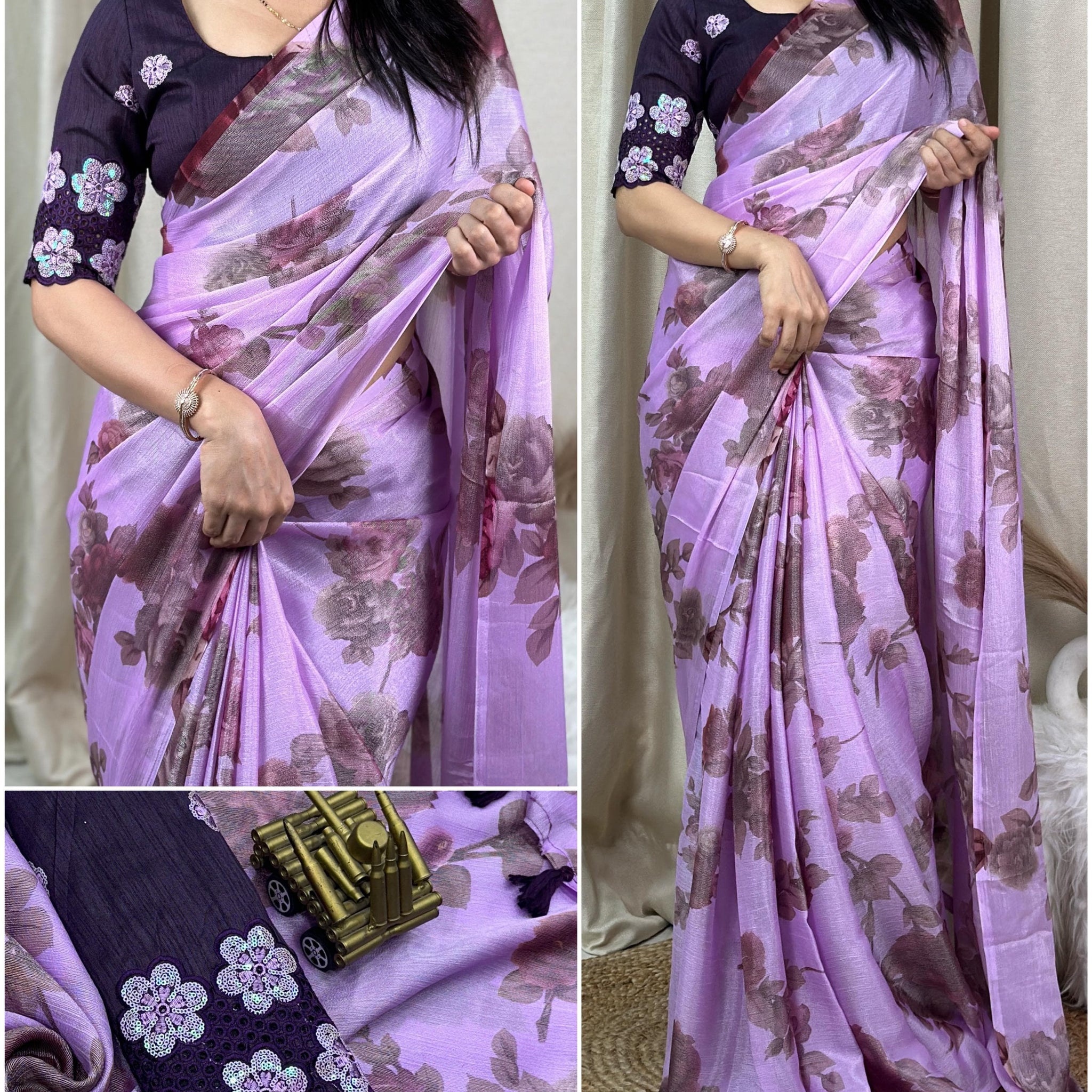 Beautiful Designer Chiffon Braso Saree