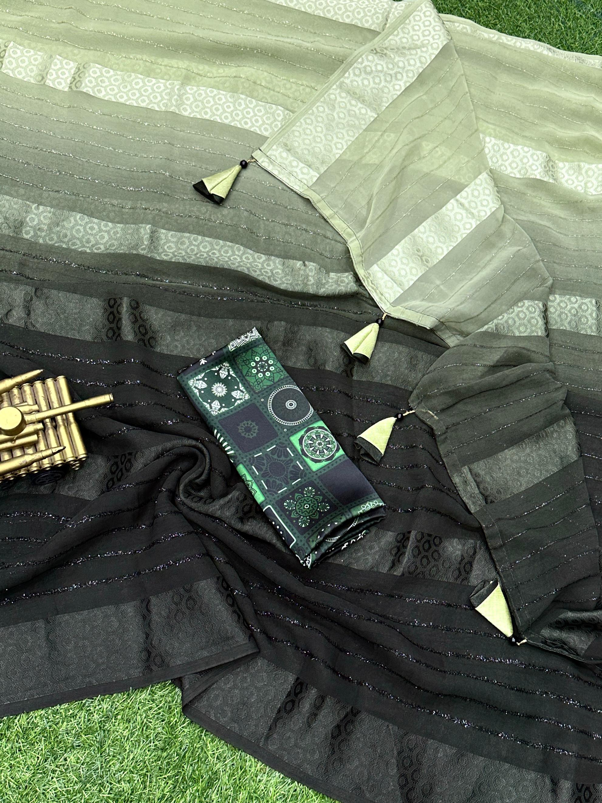 Beautiful Designer Pedding Print Georgette Saree