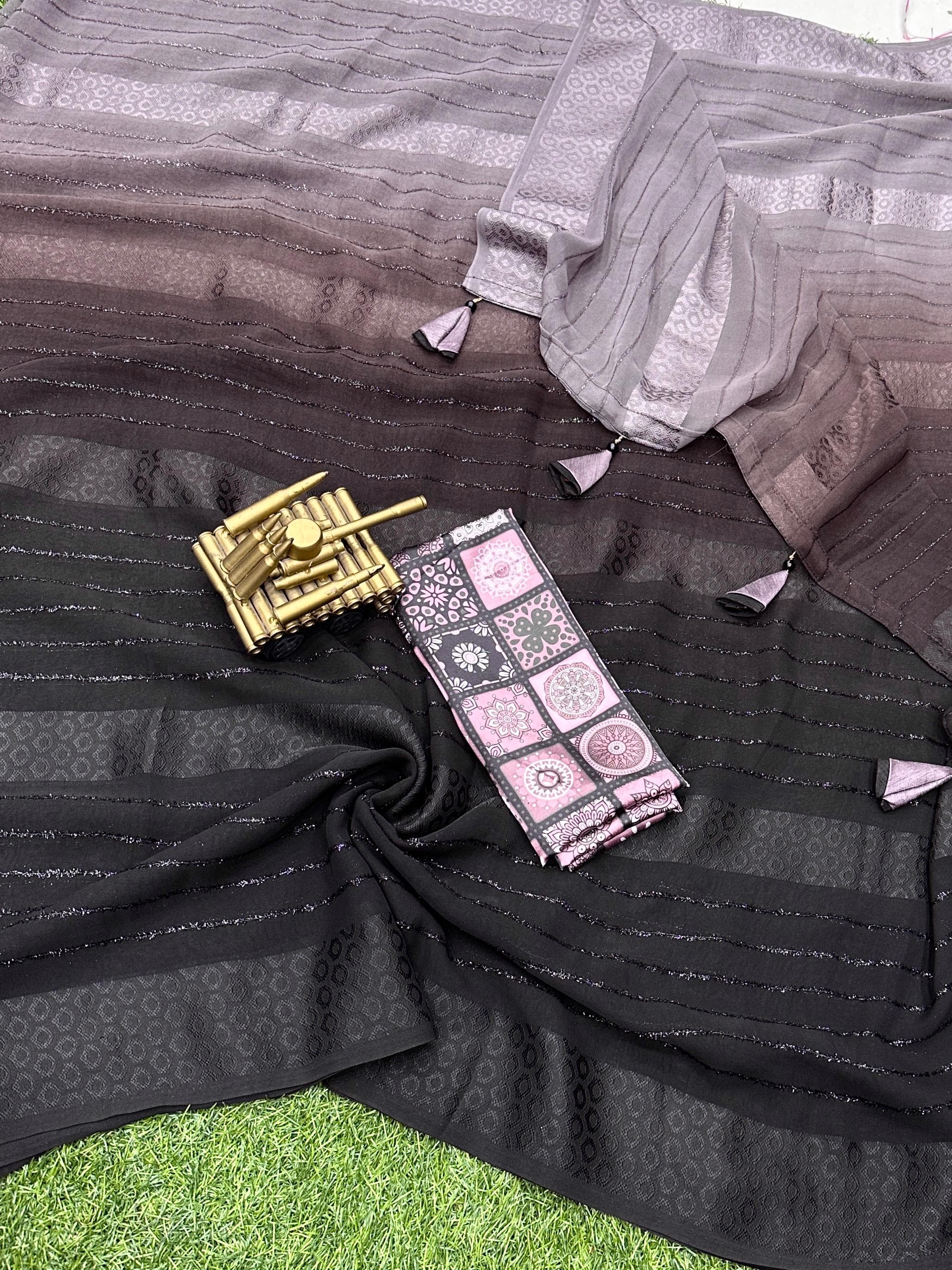 Beautiful Designer Pedding Print Georgette Saree