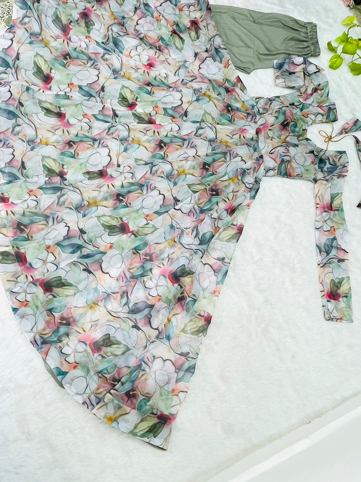 New Party Wear Designer Look Organza Silk Gown