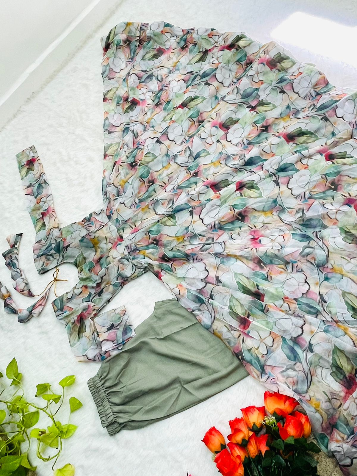 New Party Wear Designer Look Organza Silk Gown