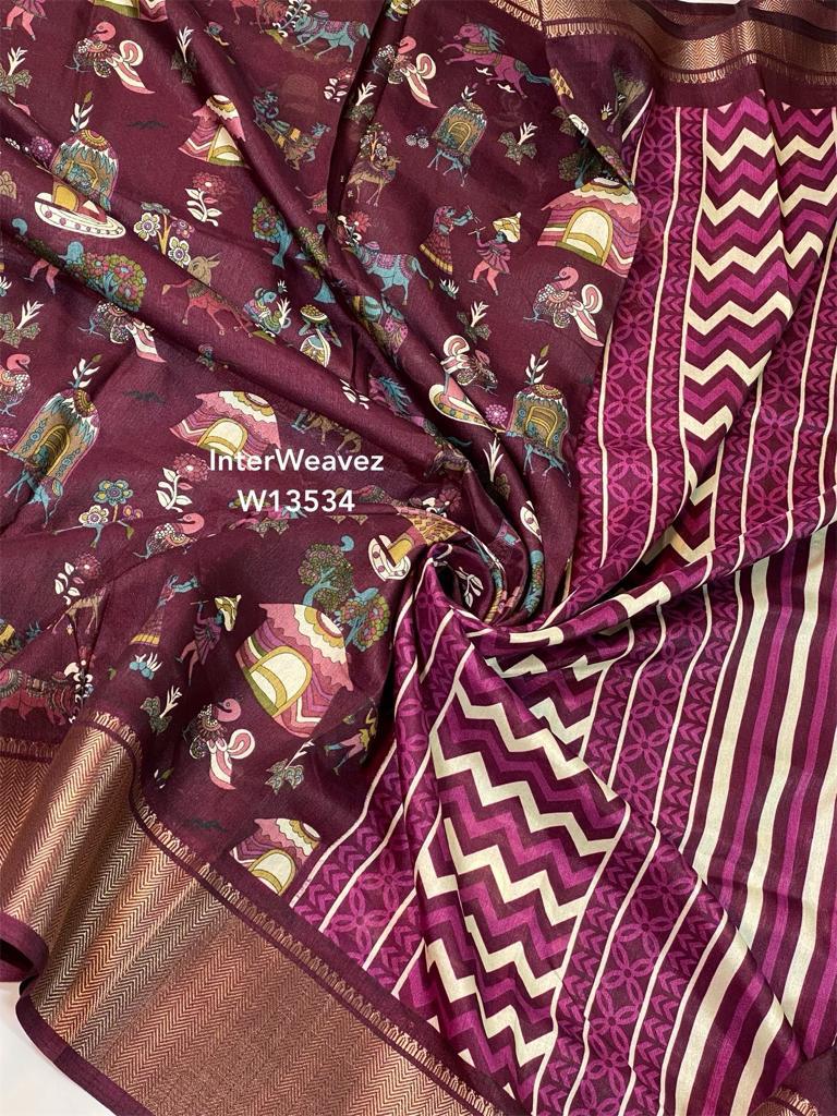 Beautiful Designer Soft Dola Silk Saree