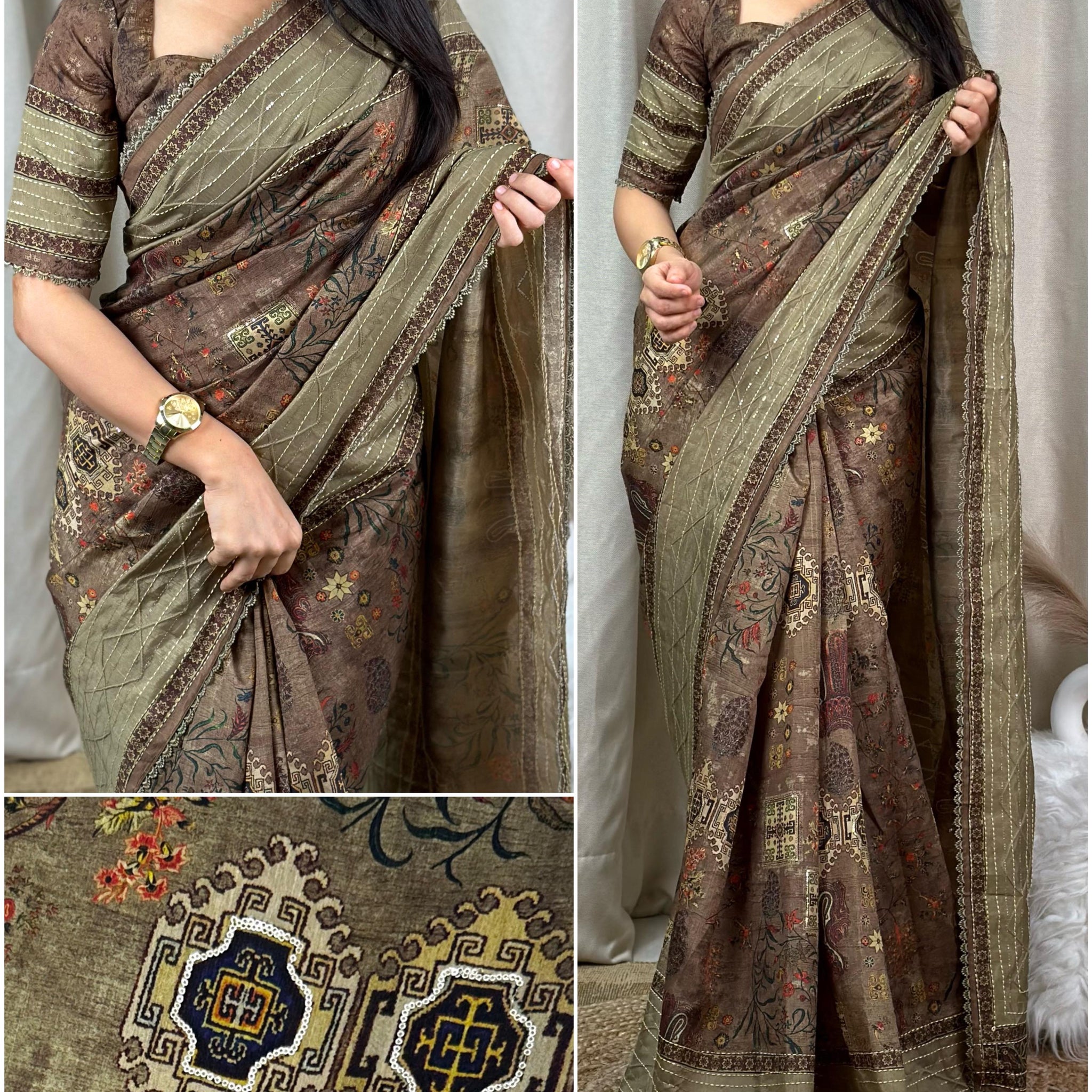 Beautiful Printed Kalamkari Cotton Saree