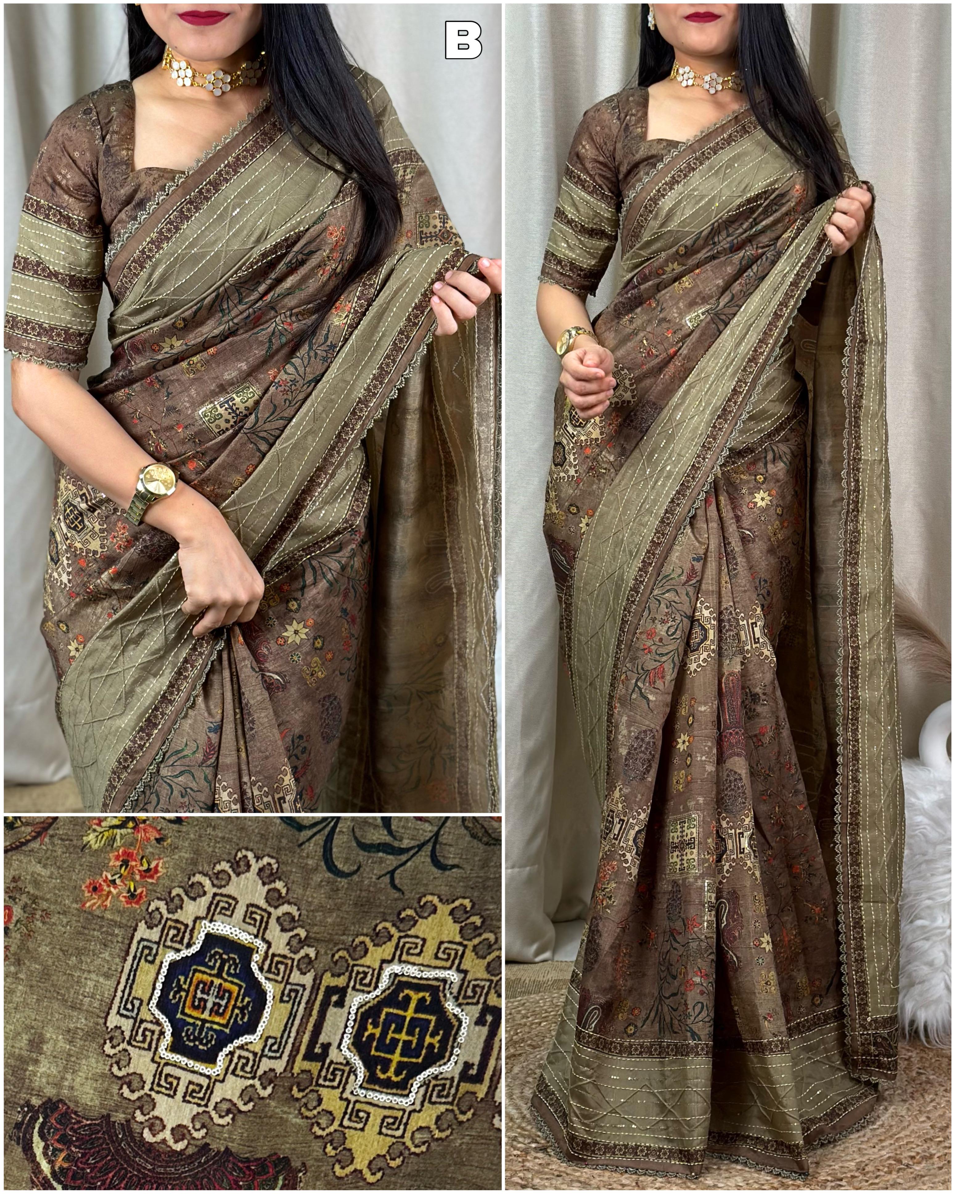 Beautiful Printed Kalamkari Cotton Saree