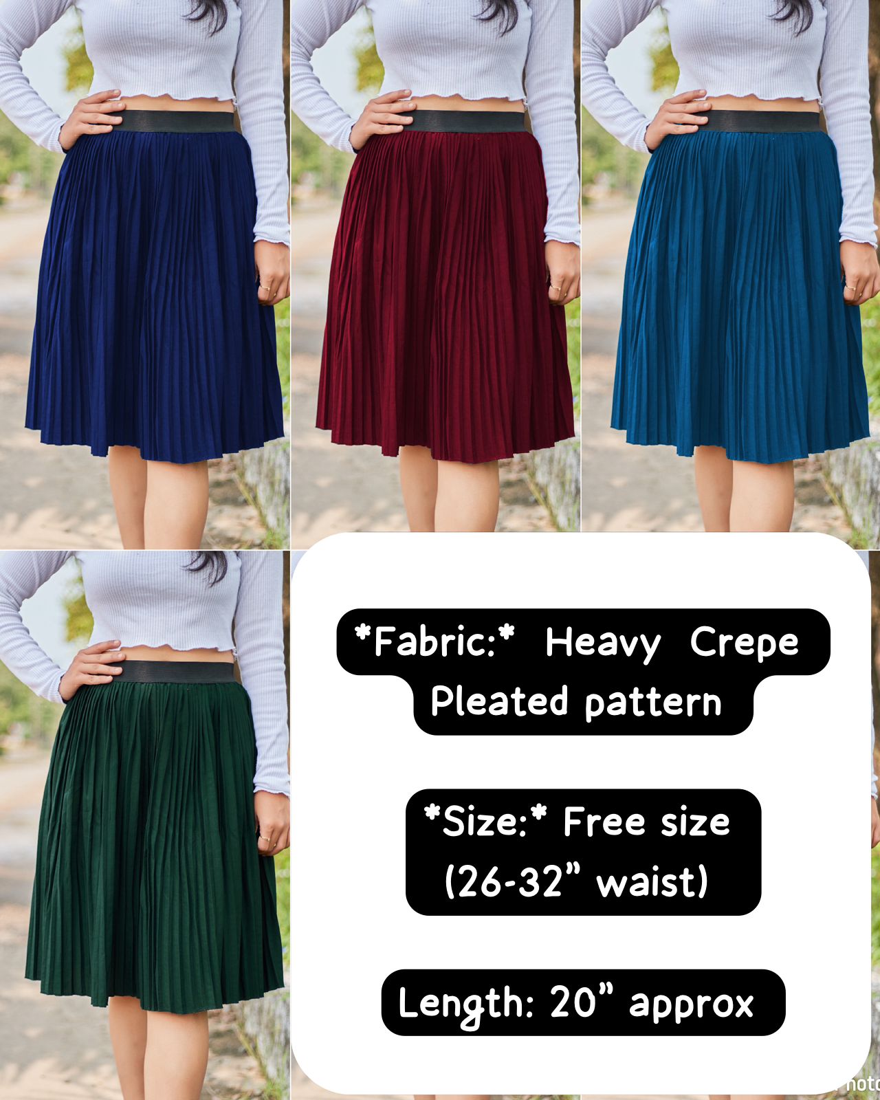 Beautiful Designer Party Wear Pleated Short Skirt