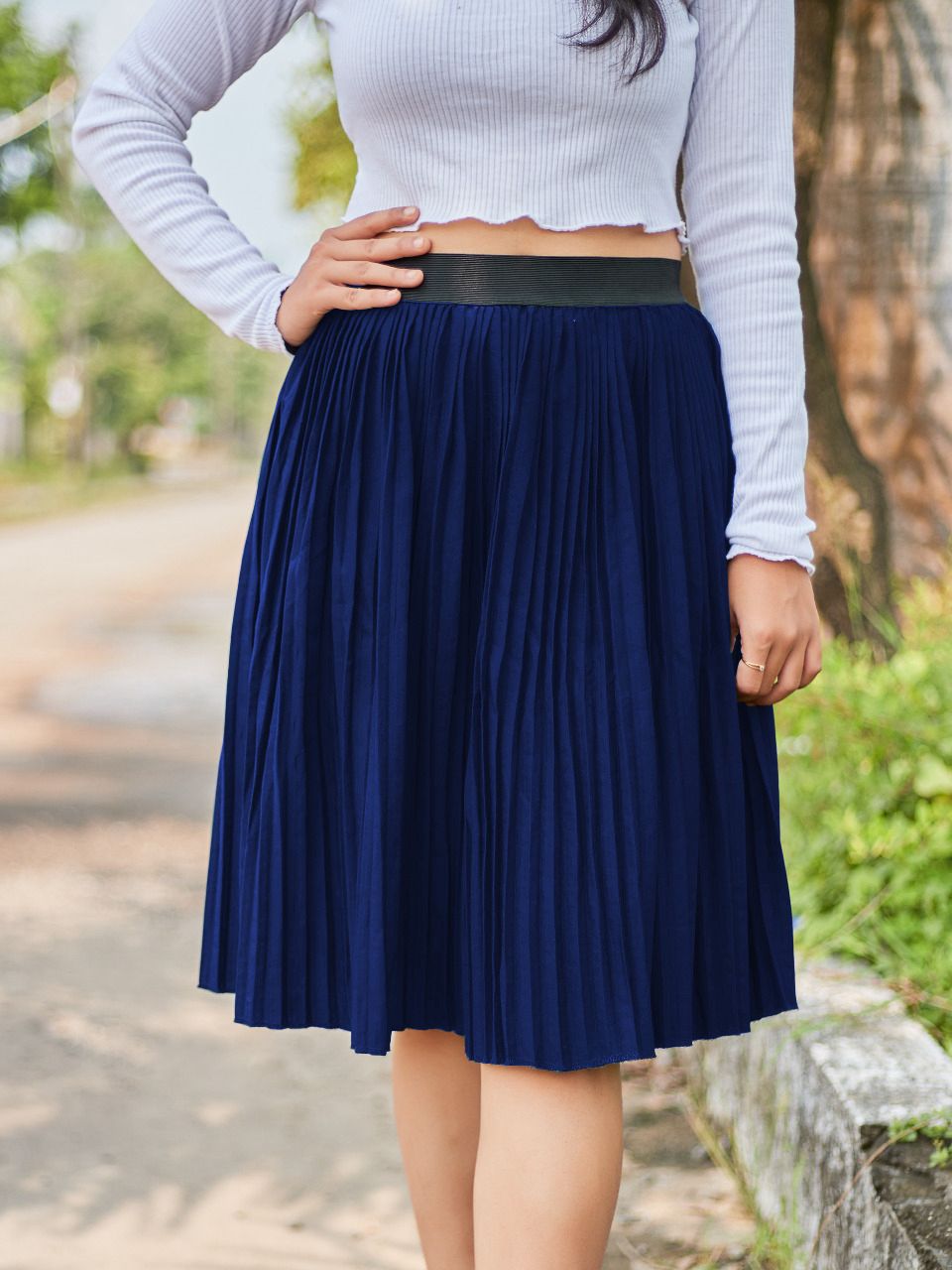 Beautiful Designer Party Wear Pleated Short Skirt