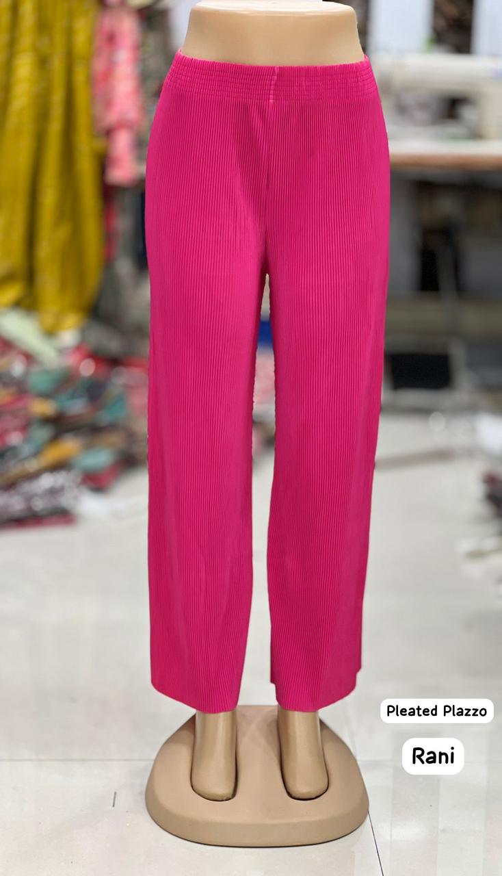 Beautiful Designer Pleated  Lycra Palazzo