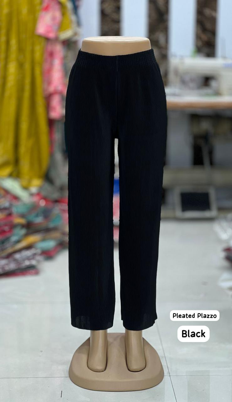 Beautiful Designer Pleated  Lycra Palazzo
