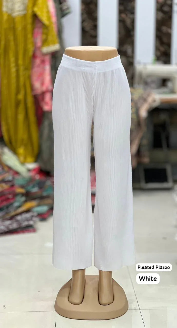 Beautiful Designer Pleated  Lycra Palazzo