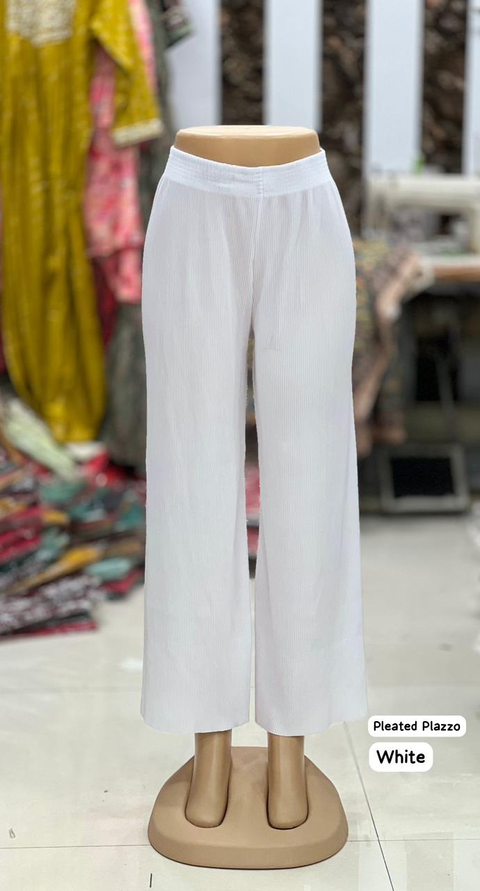 Beautiful Designer Pleated  Lycra Palazzo