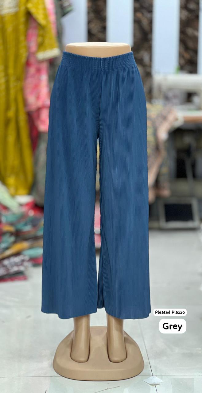 Beautiful Designer Pleated  Lycra Palazzo