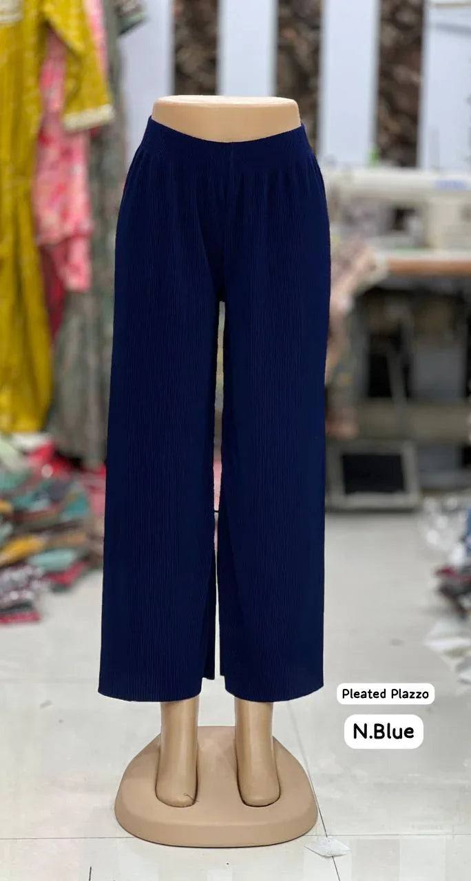 Beautiful Designer Pleated  Lycra Palazzo