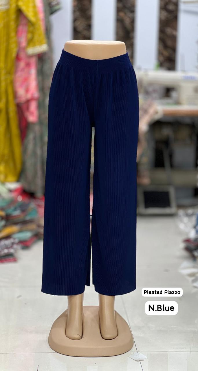 Beautiful Designer Pleated  Lycra Palazzo