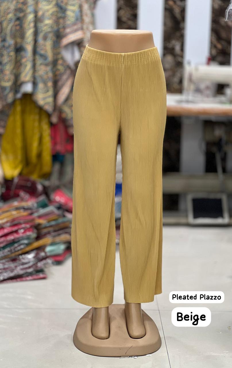 Beautiful Designer Pleated  Lycra Palazzo
