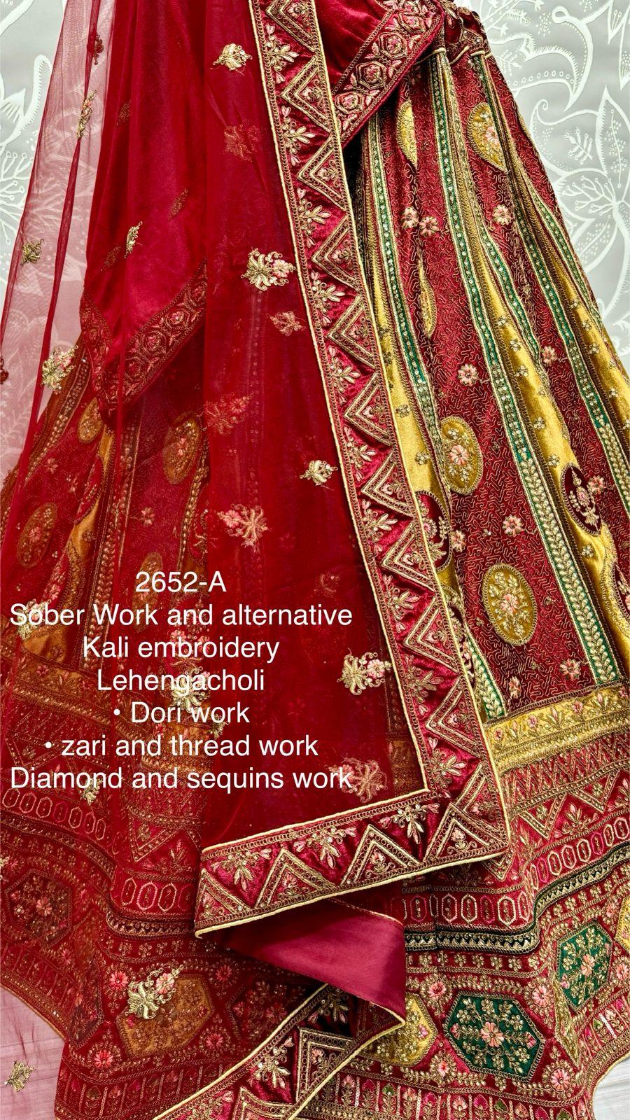Beautiful Designer Heavy Velvet Sequence Dimond work Lehenga Choli