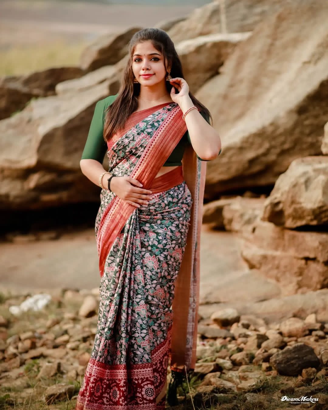 Beautiful Designer Soft Kalamkari Print Tussar Silk Saree
