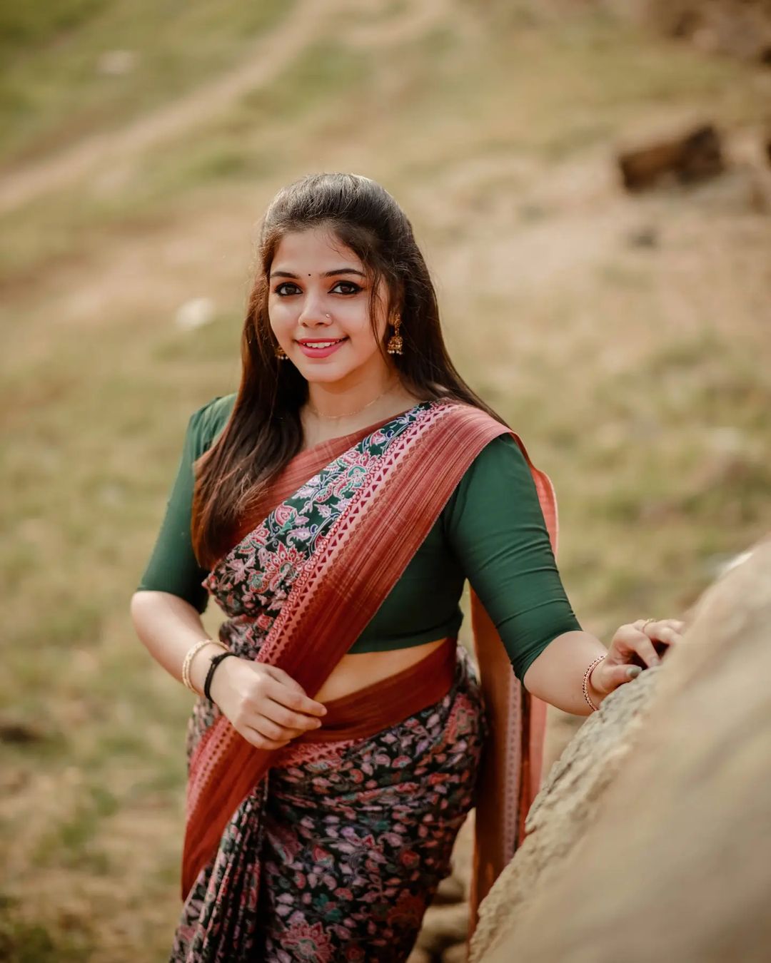 Beautiful Designer Soft Kalamkari Print Tussar Silk Saree