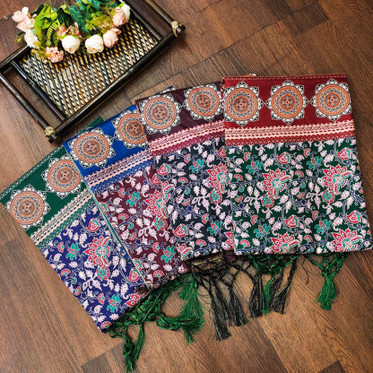 Beautiful Designer Soft Kalamkari Print Tussar Silk Saree