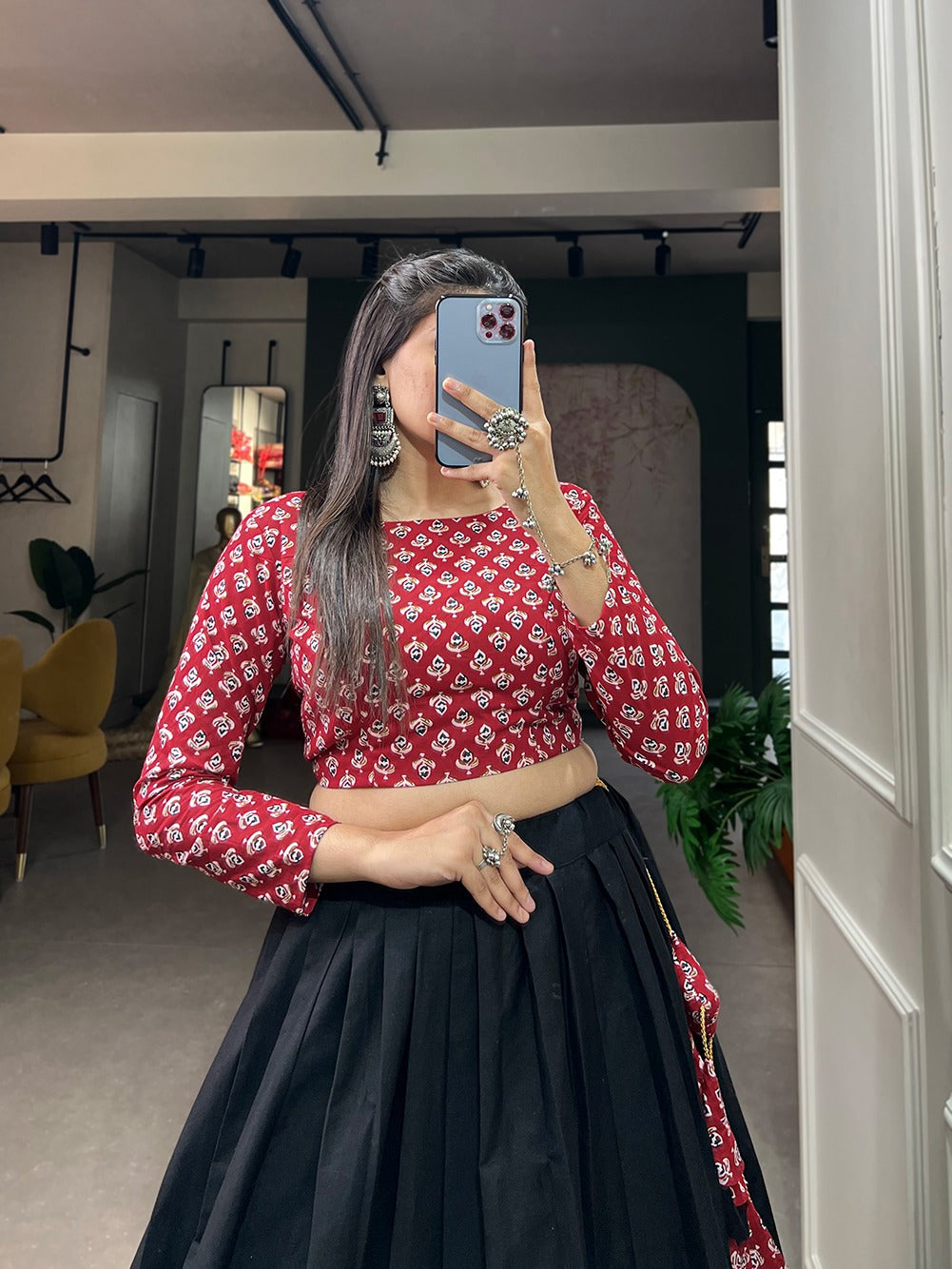 Beautiful Designer Pure Cotton Co-ord Lehenga Choli